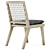 Rustic Teaka Chair: Solid Wood, Outdoor/Indoor, Cushioned 3D model small image 2