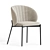 Sleek Shell Dining Chair 3D model small image 1