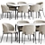 Modern Dining Set 98: Stylish and Functional 3D model small image 1