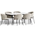 Modern Dining Set 98: Stylish and Functional 3D model small image 3