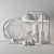 Modern Decor Set: Lamp, Sculptures & Candleholder 3D model small image 3