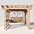 Luxury Wooden Swing Pergola 3D model small image 2