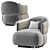 Luxurious Trussardi Larzia Armchair 3D model small image 3