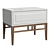 Modern Gray Walnut Nightstand by Angel Cerda 3D model small image 2