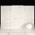 White Statuary Marble: Elegant Textured Tiles 3D model small image 3