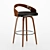 Stylish Glenrose Swivel Bar Stool 3D model small image 1