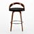 Stylish Glenrose Swivel Bar Stool 3D model small image 2