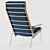 60s Rob Parry Lotus Armchair 3D model small image 2