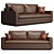 Wesley Hall Dapper Leather Sofa 3D model small image 1