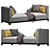 Wesley Hall Social Sofa - Modern & Stylish Seating 3D model small image 3