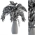 Elegant Pampas in Glass Vase 3D model small image 5