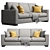 Wesley Hall Ample Sofa: Sleek and Stylish Comfort 3D model small image 1