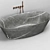 Cocoon Stone Bath: A Natural Oasis 3D model small image 2