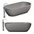 Cocoon Solid Stone Bath: Timeless Elegance 3D model small image 1