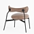 Elegant Leather Chair 3D model small image 3