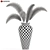 Elegant Feather Décor with Ornate Pot 3D model small image 4