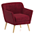 Elegant Madelyn Chair: Stylish sophistication for your space 3D model small image 1