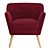 Elegant Madelyn Chair: Stylish sophistication for your space 3D model small image 3