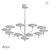 Modern LED Black and White Chandelier 3D model small image 2