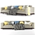 Elegant Arflex Claudine Sofa 3D model small image 1