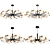 Elegant Kinesis Chandelier Set: Illuminate your space with style 3D model small image 1