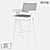 LoftDesigne Bar Stool - Stylish and Comfortable 3D model small image 2