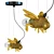 Golden Bee Pendant Lamp - Elegant Nature-inspired Decor 3D model small image 1