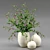 Snowberry Branches & Decorative Vases 3D model small image 1