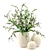 Snowberry Branches & Decorative Vases 3D model small image 3