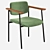 Velvet Warren Chair: Green, Blue, Grey 3D model small image 1