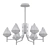 Amina Ceiling Lamp with Figurative Matte Glass Shades 3D model small image 2