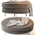 Pietro Oval Ottoman: Mid-Century Elegance 3D model small image 2