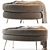 Pietro Oval Ottoman: Mid-Century Elegance 3D model small image 7