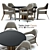 Elegant Designer Table Chair 3D model small image 1