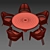 Elegant Designer Table Chair 3D model small image 3