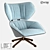 LoftDesigne 3972 Armchair: Modern Elegance for Your Home 3D model small image 1