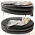 Pietro Mid-Century Oval Ottoman: Sleek and Stylish Seating 3D model small image 1