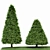 Cone Green Buxus Trees: 3D Models 3D model small image 2