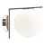 Elegant White Ball Wall Sconce 3D model small image 2