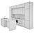 Modern Kitchen Set: Gas Hob, Sink, Oven, Hood 3D model small image 5