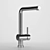 Modern Single Lever Faucet with High Swivel Spout 3D model small image 1