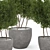 Concrete Pot Outdoor Tree 3D model small image 2