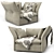 Modern Mariposa Armchair: Stylish Comfort for Your Living Space 3D model small image 3