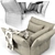 Modern Mariposa Armchair: Stylish Comfort for Your Living Space 3D model small image 5