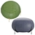 Saba GEO Leather Pouf: Stylish and Versatile 3D model small image 2