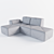 Moooi BFF Modular Sofa 3D model small image 6