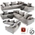 Flexform Campiello Sofa: Stylish and Spacious Seating 3D model small image 2