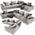 Flexform Campiello Sofa: Stylish and Spacious Seating 3D model small image 1