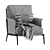 Flexform Happy Hour Armchair: Stylish Comfort for Your Space 3D model small image 1