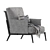 Flexform Happy Hour Armchair: Stylish Comfort for Your Space 3D model small image 2